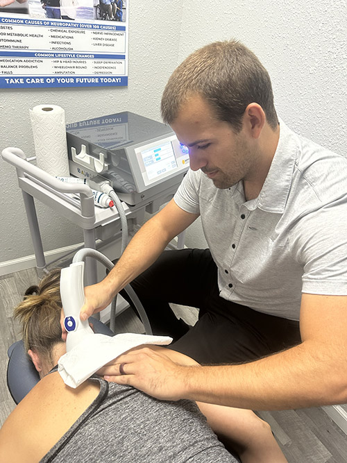 Dr. Parker Swiggart using Softwave Therapy